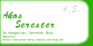 akos serester business card